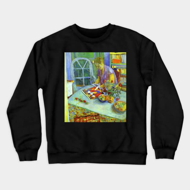 a woman in a room 1925 - Pierre Bonnard Crewneck Sweatshirt by Kollagio